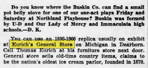 Eurichs General Store - Sep 1966 Article (newer photo)